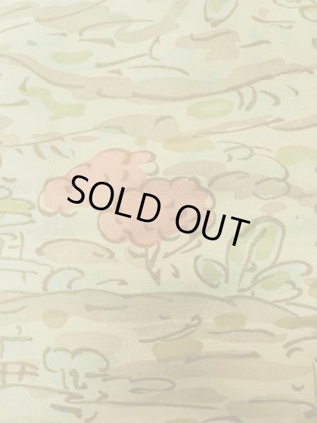 画像7: M0307L  小紋 女性用着物  シルク（正絹） 淡い 薄い トープ, 抽象的模様 【中古】 【USED】 【リサイクル】 ★★☆☆☆ (7)