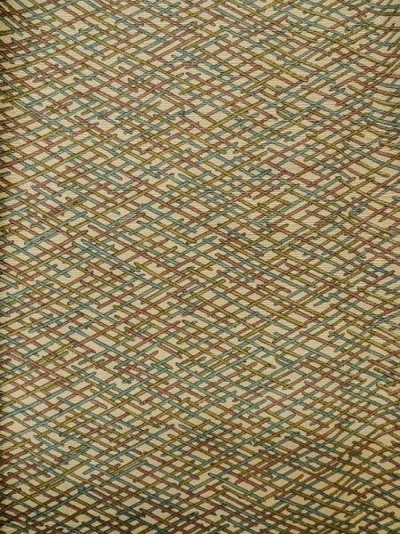 画像4: M0307O  小紋 女性用着物  シルク(正絹)   ベージュ, 抽象的模様 【中古】 【USED】 【リサイクル】 ★☆☆☆☆ (4)