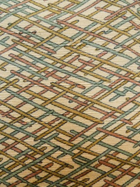 画像6: M0307O  小紋 女性用着物  シルク(正絹)   ベージュ, 抽象的模様 【中古】 【USED】 【リサイクル】 ★☆☆☆☆ (6)