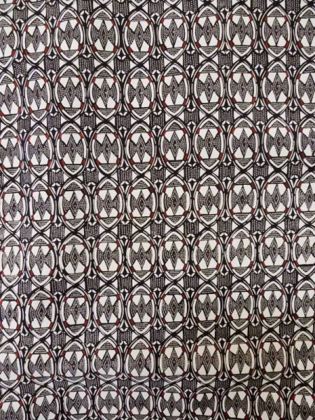 画像3: M0307Q  小紋 女性用着物  シルク(正絹)   黒, 抽象的模様 【中古】 【USED】 【リサイクル】 ★★★☆☆ (3)