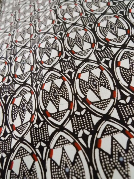 画像7: M0307Q  小紋 女性用着物  シルク(正絹)   黒, 抽象的模様 【中古】 【USED】 【リサイクル】 ★★★☆☆ (7)