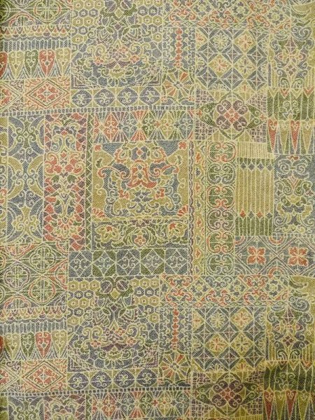 画像4: M0307U Mint  小紋 女性用着物  シルク(正絹) 淡い 薄い オリーブ, 小さな点々 【中古】 【USED】 【リサイクル】 ★★★★☆ (4)