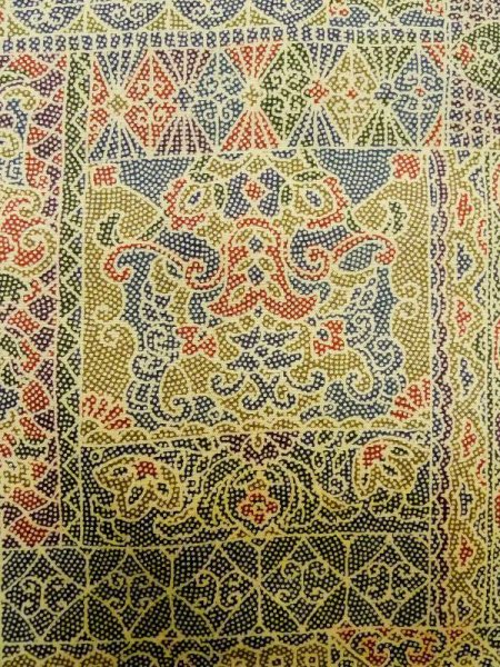 画像5: M0307U Mint  小紋 女性用着物  シルク(正絹) 淡い 薄い オリーブ, 小さな点々 【中古】 【USED】 【リサイクル】 ★★★★☆ (5)