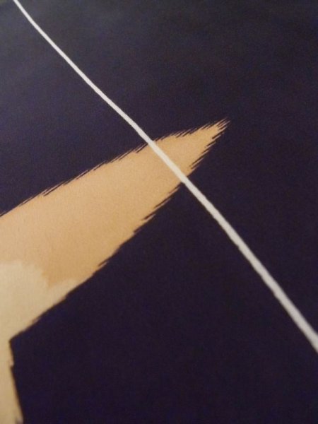 画像8: M0308B  小紋 女性用着物  シルク(正絹)   黒, 花 【中古】 【USED】 【リサイクル】 ★★☆☆☆ (8)