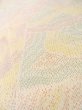 画像9: M0315B Mint  紬 女性用着物  シルク（正絹） 淡い 薄い マルチカラー, 幾何学模様 【中古】 【USED】 【リサイクル】 ★★★★☆ (9)