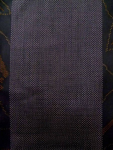 画像6: M0315J  大島紬 女性用着物  シルク（正絹）  深い 桃色, 葉 【中古】 【USED】 【リサイクル】 ★★★☆☆ (6)