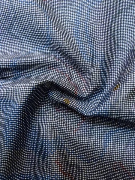 画像12: M0315L  大島紬 女性用着物  シルク（正絹）  淡い 青, 抽象的模様 【中古】 【USED】 【リサイクル】 ★★☆☆☆ (12)