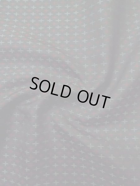 画像10: M0315M  織 女性用着物  シルク（正絹）   黒, 十字 【中古】 【USED】 【リサイクル】 ★★☆☆☆ (10)