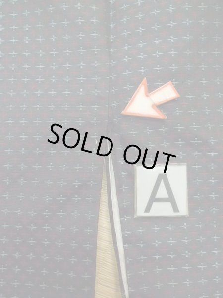 画像12: M0315M  織 女性用着物  シルク（正絹）   黒, 十字 【中古】 【USED】 【リサイクル】 ★★☆☆☆ (12)