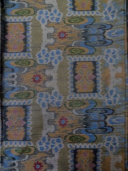 画像4: M0315T Mint  大島紬 女性用着物  シルク(正絹)  淡い マルチカラー, 抽象的模様 淡い【中古】 【USED】 【リサイクル】 ★★★★☆ (4)