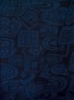 画像4: M0315X Mint  紬 女性用着物  シルク（正絹）  深い 青, 流水 【中古】 【USED】 【リサイクル】 ★★★★☆ (4)