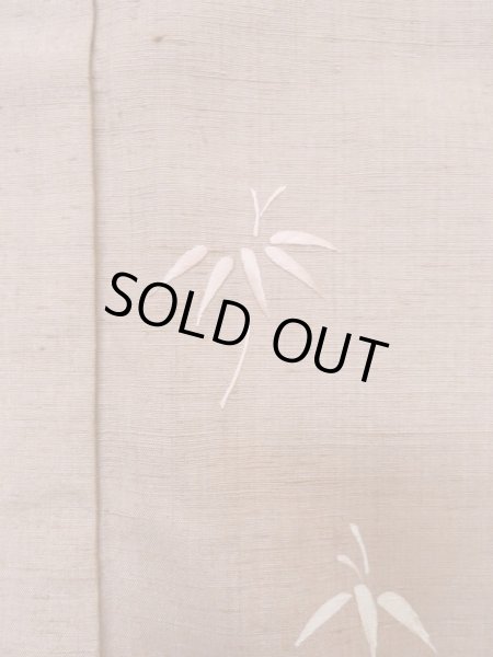 画像5: M0315Y  付下げ 女性用着物  シルク（正絹）  淡い 桃色, 笹 【中古】 【USED】 【リサイクル】 ★★★☆☆ (5)