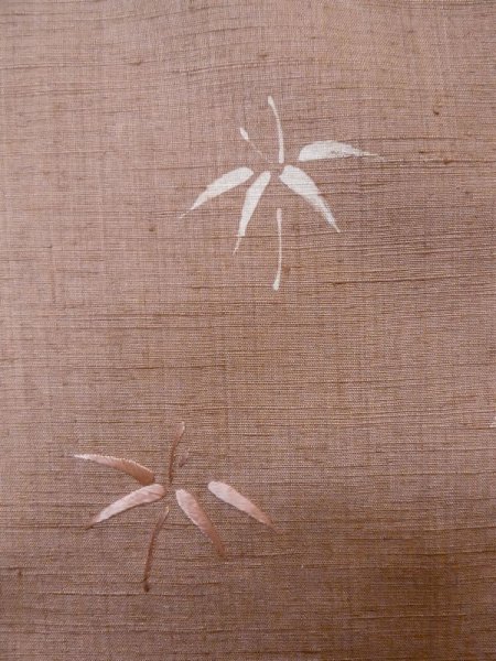 画像7: M0315Y  付下げ 女性用着物  シルク(正絹)  淡い 桃色, 笹 【中古】 【USED】 【リサイクル】 ★★★☆☆ (7)