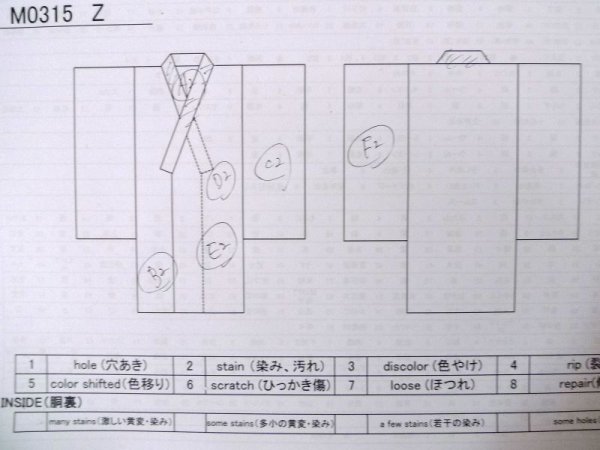 画像13: M0315Z  紬 女性用着物  シルク(正絹) 淡い 薄い 黄緑色, 花 【中古】 【USED】 【リサイクル】 ★★☆☆☆ (13)