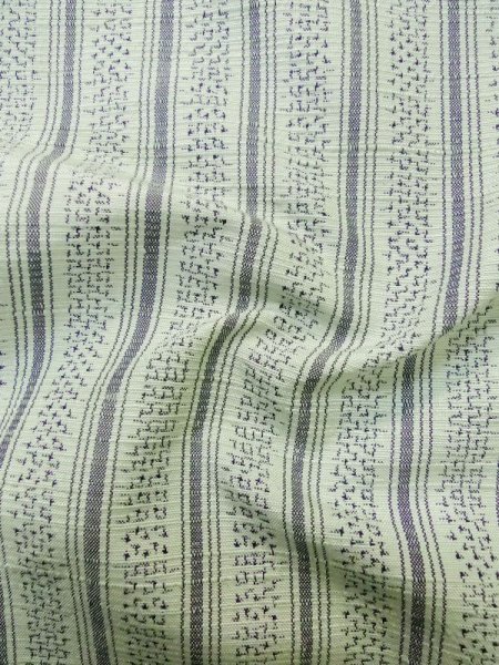 画像10: M0316A  紬 女性用着物  シルク(正絹)  淡い 水色, 花 【中古】 【USED】 【リサイクル】 ★★☆☆☆ (10)