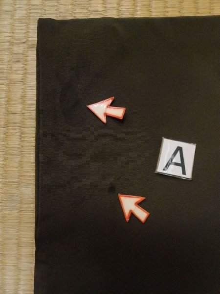 画像18: M0328A  留袖 女性用着物 比翼仕立て シルク(正絹)   黒, 松/松葉 【中古】 【USED】 【リサイクル】 ★★☆☆☆ (18)