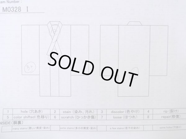 画像19: M0328I  振袖 女性用着物 山車柄 シルク（正絹）   青, 桜 【中古】 【USED】 【リサイクル】 ★★☆☆☆ (19)