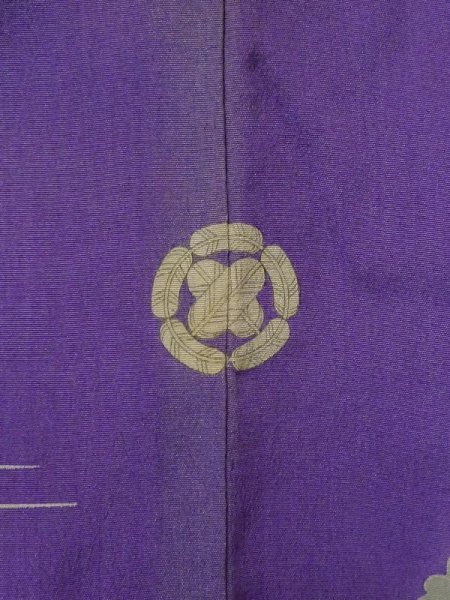 画像5: M0328L  振袖 女性用着物  シルク(正絹)  淡い アイボリー, 花 淡い【中古】 【USED】 【リサイクル】 ★☆☆☆☆ (5)