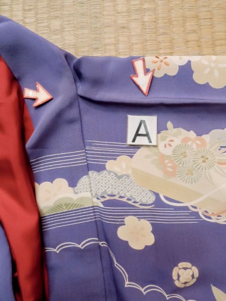 画像23: M0328L  振袖 女性用着物  シルク(正絹)  淡い アイボリー, 花 淡い【中古】 【USED】 【リサイクル】 ★☆☆☆☆ (23)