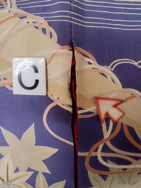 画像25: M0328L  振袖 女性用着物  シルク(正絹)  淡い アイボリー, 花 淡い【中古】 【USED】 【リサイクル】 ★☆☆☆☆ (25)