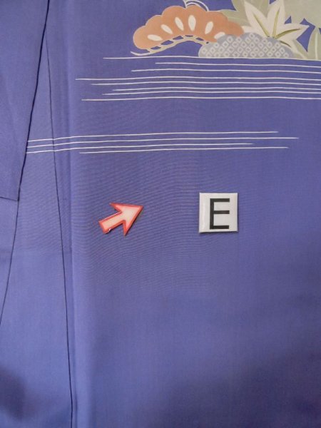 画像27: M0328L  振袖 女性用着物  シルク(正絹)  淡い アイボリー, 花 淡い【中古】 【USED】 【リサイクル】 ★☆☆☆☆ (27)