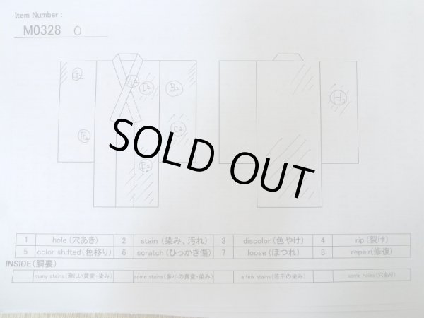 画像14: M0328O  付下げ 女性用着物  シルク(正絹)   橙色, ぼたん 【中古】 【USED】 【リサイクル】 ★★☆☆☆ (14)