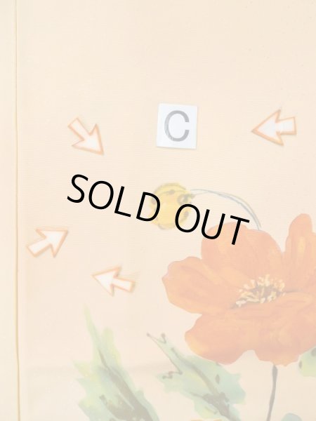 画像17: M0328P  付下げ 女性用着物  シルク（正絹） 淡い 薄い 橙色, 花 【中古】 【USED】 【リサイクル】 ★★☆☆☆ (17)