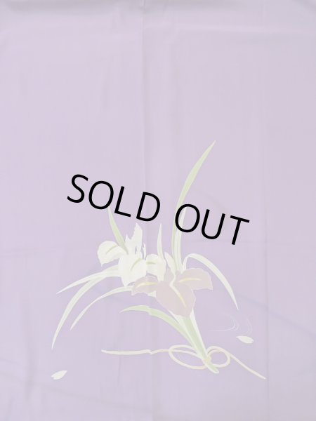 画像6: M0328Q  訪問着 女性用着物  シルク（正絹）   紫色, 花 【中古】 【USED】 【リサイクル】 ★★☆☆☆ (6)