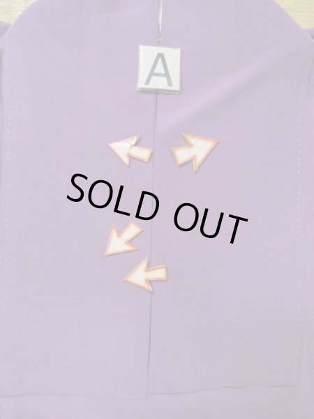 画像16: M0328Q  訪問着 女性用着物  シルク（正絹）   紫色, 花 【中古】 【USED】 【リサイクル】 ★★☆☆☆ (16)