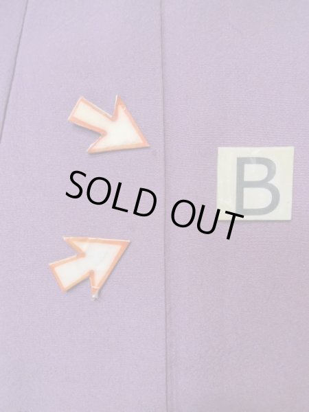 画像17: M0328Q  訪問着 女性用着物  シルク（正絹）   紫色, 花 【中古】 【USED】 【リサイクル】 ★★☆☆☆ (17)