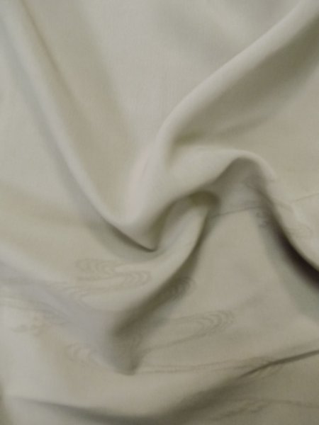 画像14: M0328R  訪問着 女性用着物  シルク(正絹)  茶色み 灰色, 花 【中古】 【USED】 【リサイクル】 ★★☆☆☆ (14)