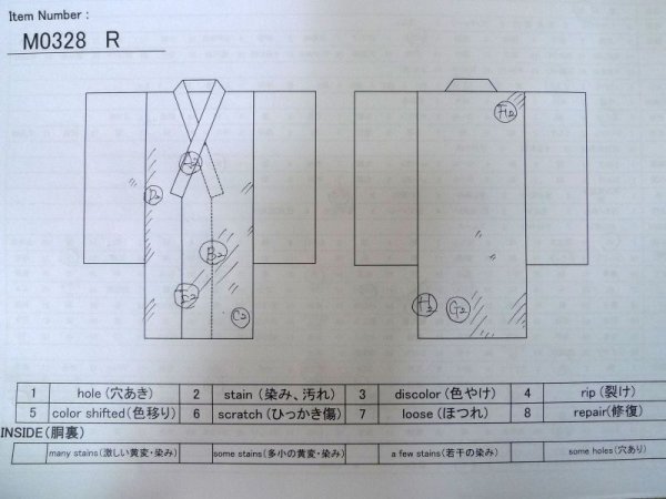 画像15: M0328R  訪問着 女性用着物  シルク(正絹)  茶色み 灰色, 花 【中古】 【USED】 【リサイクル】 ★★☆☆☆ (15)