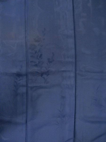 画像6: M0328T  夏物 女性用着物 表:紗、裏:絽、紗袷、とんぼ柄 シルク(正絹)   紺, ききょう 【中古】 【USED】 【リサイクル】 ★★☆☆☆ (6)