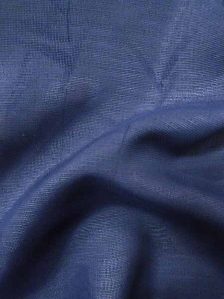 画像14: M0328T  夏物 女性用着物 表:紗、裏:絽、紗袷、とんぼ柄 シルク(正絹)   紺, ききょう 【中古】 【USED】 【リサイクル】 ★★☆☆☆ (14)