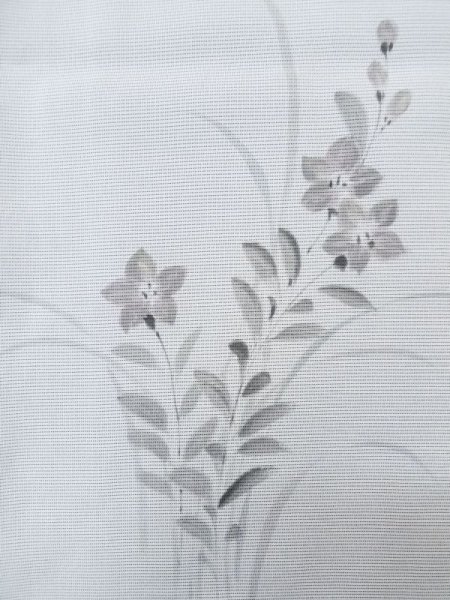 画像18: M0328T  夏物 女性用着物 表:紗、裏:絽、紗袷、とんぼ柄 シルク(正絹)   紺, ききょう 【中古】 【USED】 【リサイクル】 ★★☆☆☆ (18)