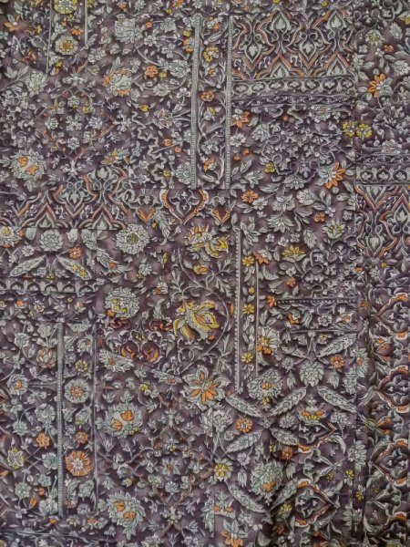 画像6: M0328V  小紋 女性用着物  シルク(正絹) 淡い 薄い 緑色, 更紗 灰色がかった【中古】 【USED】 【リサイクル】 ★★★★☆ (6)