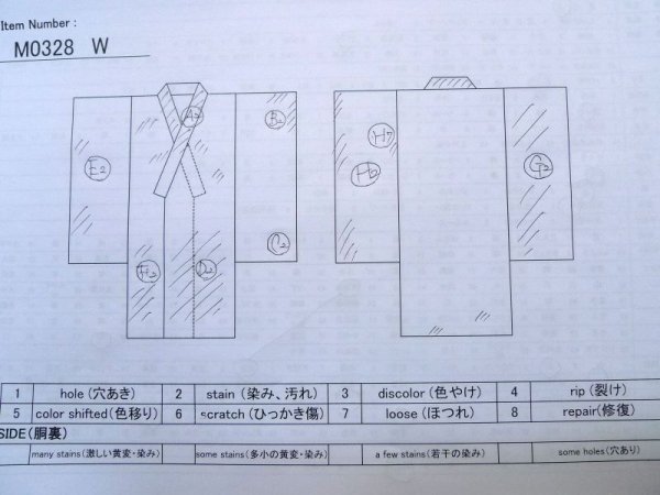 画像13: M0328W  付下げ 女性用着物  シルク（正絹） 淡い 灰色がかった 紫色, 丸 淡い【中古】 【USED】 【リサイクル】 ★☆☆☆☆ (13)
