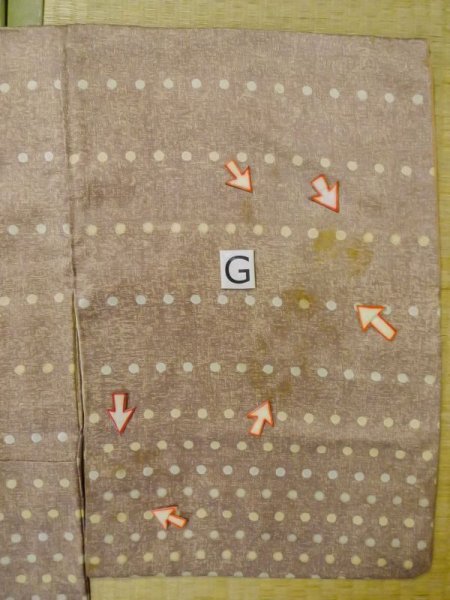 画像20: M0328W  付下げ 女性用着物  シルク（正絹） 淡い 灰色がかった 紫色, 丸 淡い【中古】 【USED】 【リサイクル】 ★☆☆☆☆ (20)