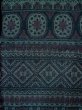 画像4: M0329A  紬 女性用着物  シルク（正絹）   紺, 幾何学模様 【中古】 【USED】 【リサイクル】 ★★☆☆☆ (4)