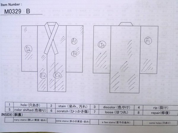 画像17: M0329B  子供用 女性用着物  シルク(正絹)   藤色, ぼたん 【中古】 【USED】 【リサイクル】 ★☆☆☆☆ (17)