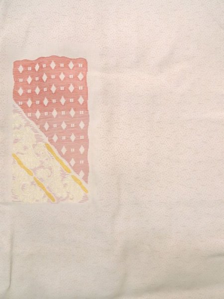 画像4: M0329D  羽織 女性用着物  シルク(正絹)   アイボリー, 花 【中古】 【USED】 【リサイクル】 ★★☆☆☆ (4)