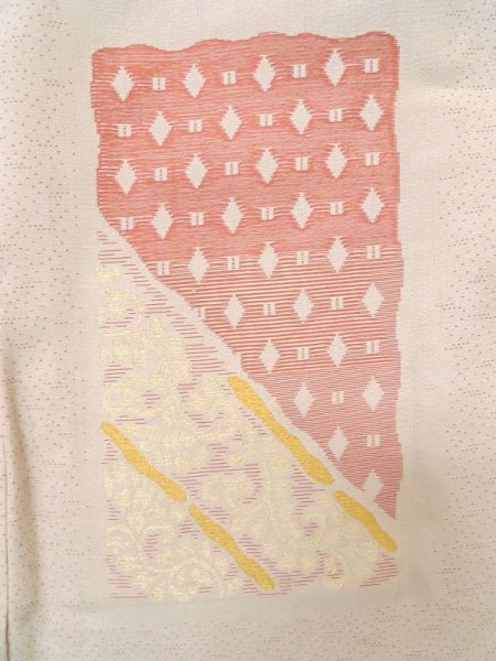 画像6: M0329D  羽織 女性用着物  シルク(正絹)   アイボリー, 花 【中古】 【USED】 【リサイクル】 ★★☆☆☆ (6)