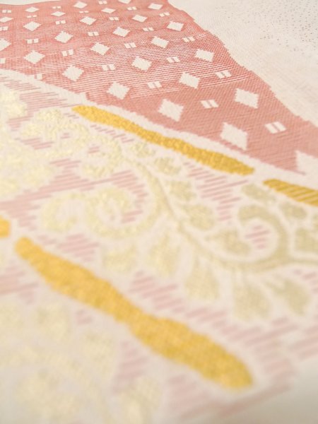 画像9: M0329D  羽織 女性用着物  シルク(正絹)   アイボリー, 花 【中古】 【USED】 【リサイクル】 ★★☆☆☆ (9)