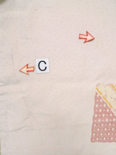 画像15: M0329D  羽織 女性用着物  シルク(正絹)   アイボリー, 花 【中古】 【USED】 【リサイクル】 ★★☆☆☆ (15)