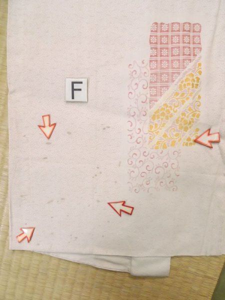 画像18: M0329D  羽織 女性用着物  シルク(正絹)   アイボリー, 花 【中古】 【USED】 【リサイクル】 ★★☆☆☆ (18)