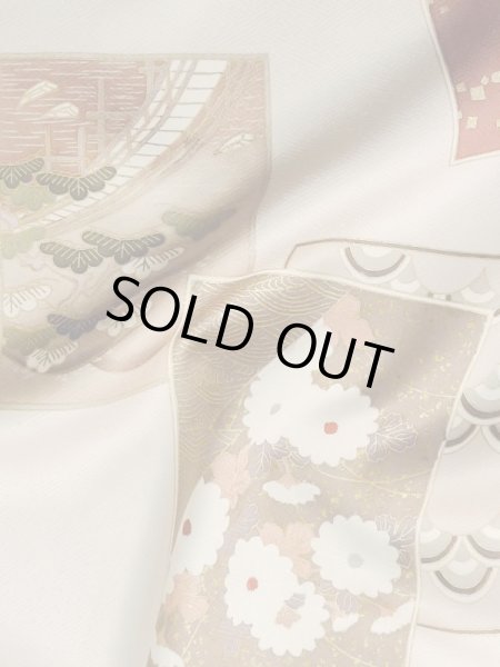 画像13: M0330C  付下げ 女性用着物  シルク(正絹)  淡い 桃色, 桜 【中古】 【USED】 【リサイクル】 ★★★☆☆ (13)