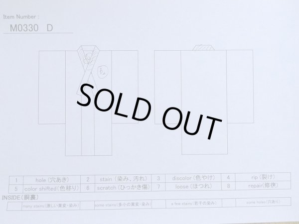 画像16: M0330D  付下げ 女性用着物 撫子柄 シルク(正絹) 淡い 灰色がかった 水色, 花 【中古】 【USED】 【リサイクル】 ★★★☆☆ (16)