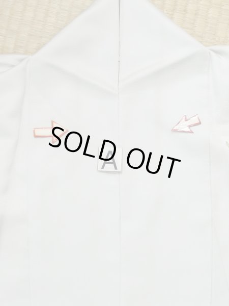 画像17: M0330D  付下げ 女性用着物 撫子柄 シルク(正絹) 淡い 灰色がかった 水色, 花 【中古】 【USED】 【リサイクル】 ★★★☆☆ (17)