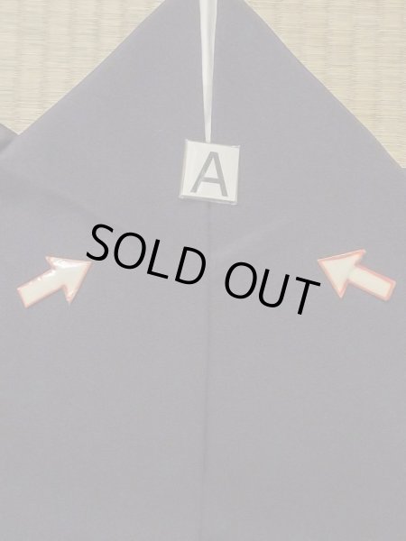 画像16: M0330F  付下げ 女性用着物  シルク(正絹) 深い 青み 紫色, ぼたん 【中古】 【USED】 【リサイクル】 ★★★☆☆ (16)