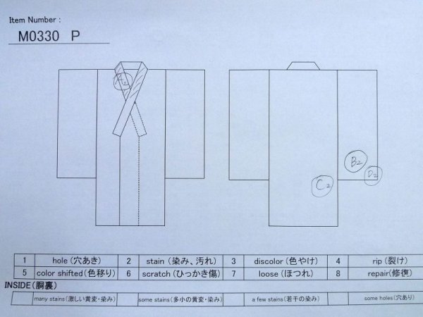 画像10: M0330P  江戸小紋 女性用着物  シルク(正絹)   赤色, 縞 【中古】 【USED】 【リサイクル】 ★★★☆☆ (10)